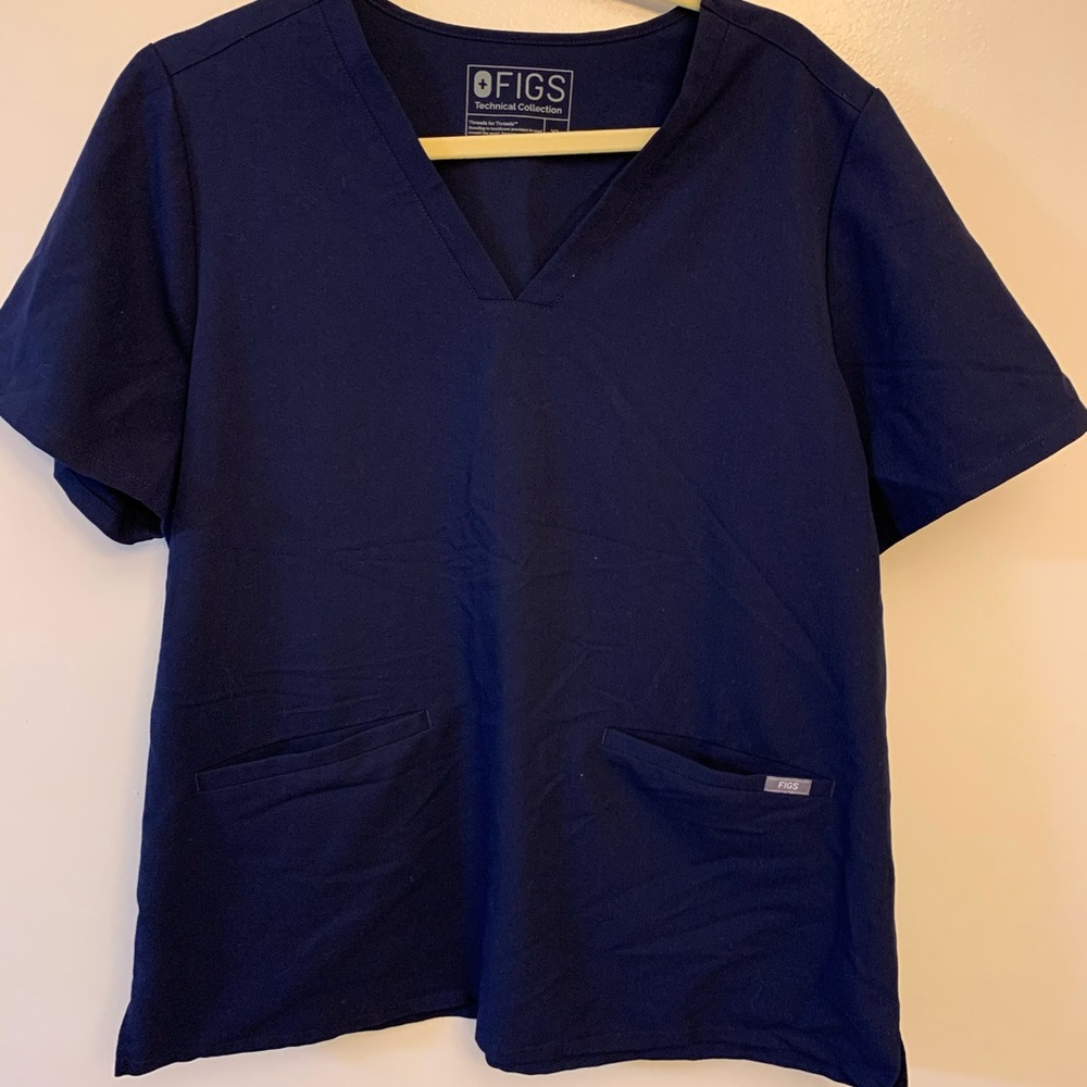 Navy Figs scrub top